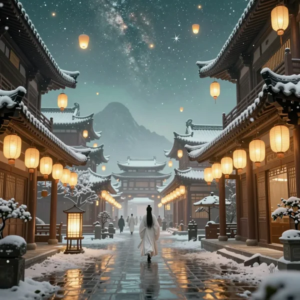 东方幻想雪夜灯市